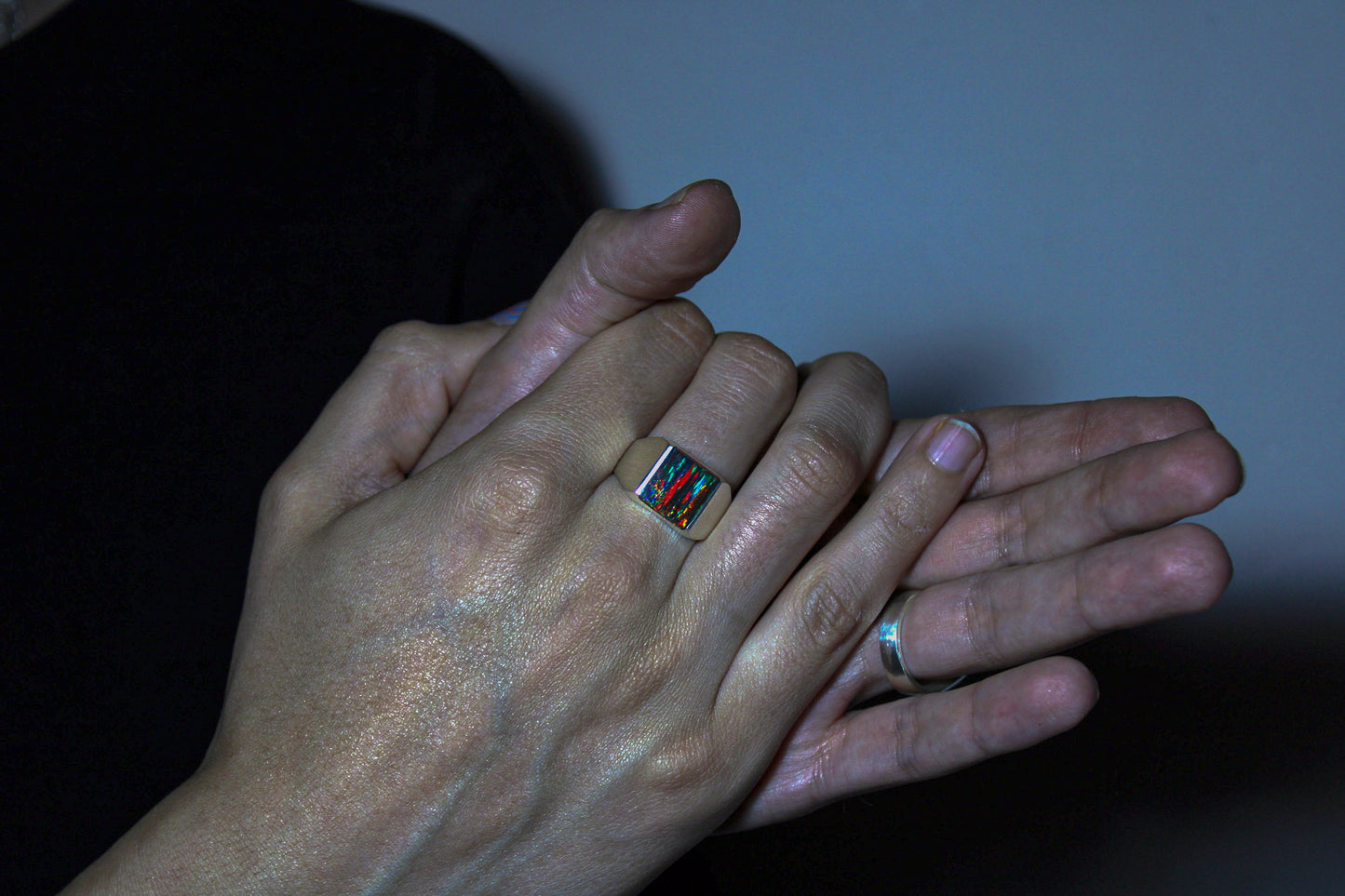 Anillo Fuego - Plata 925 y Piedra Natural de Ópalo Fuego