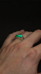 Anillo transformación - Plata 925 Piedra de Malaquita