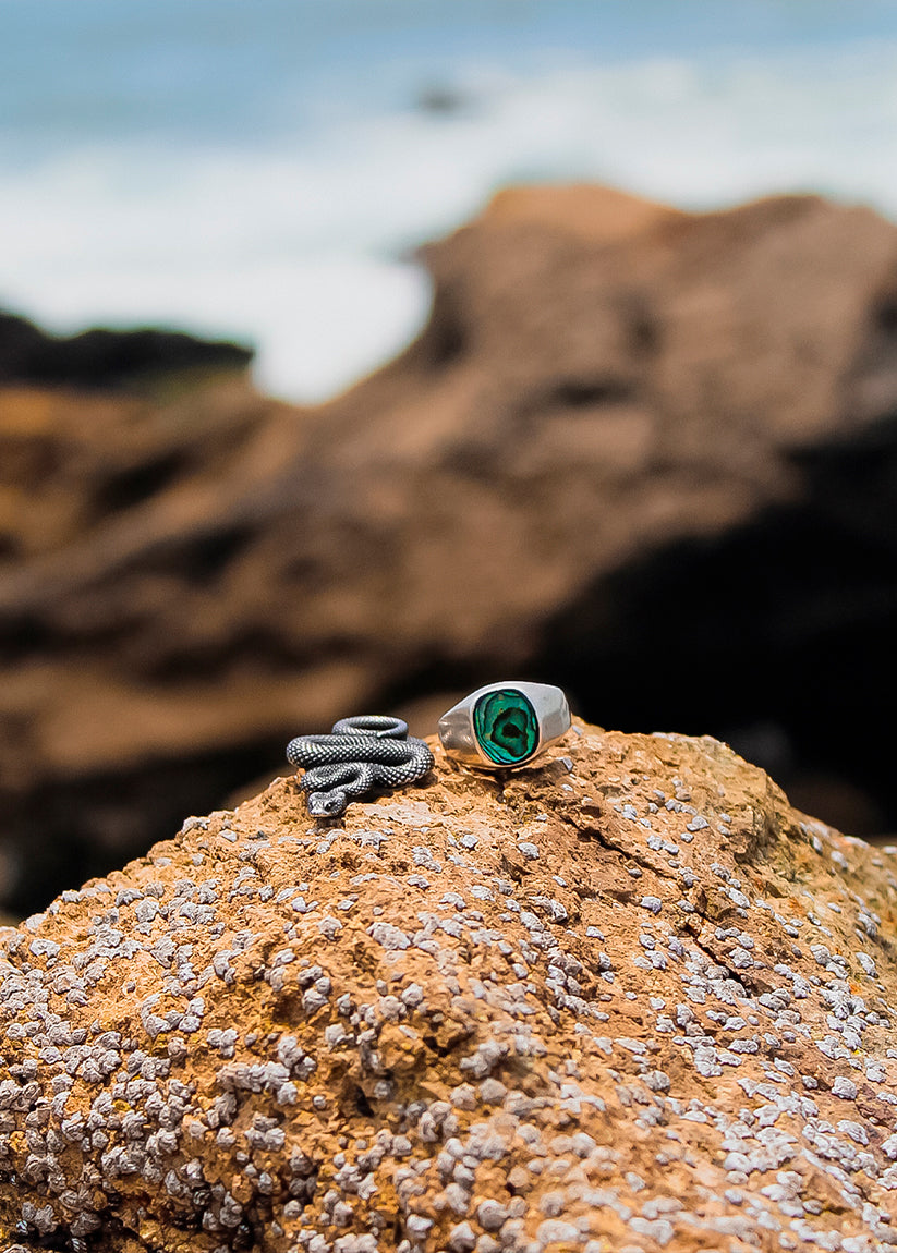Anillo del Mar - Plata 925 y Concha Natural de Abulón