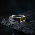 Anillo Trueno - Plata 925 y Piedra Natural Ópalo Fuego