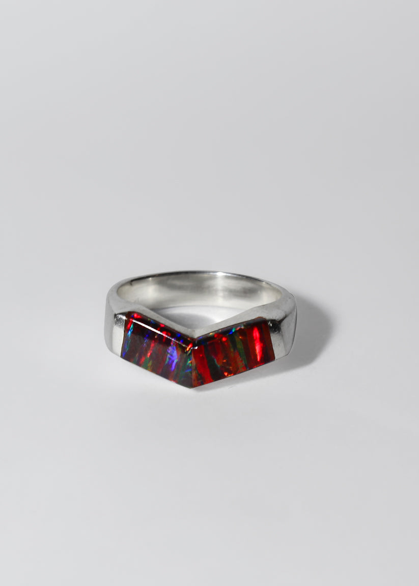 Anillo Fuego Interior – Ópalo Fuego y Plata 925