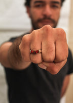 Anillo Fuego Interior – Ópalo Fuego y Plata 925
