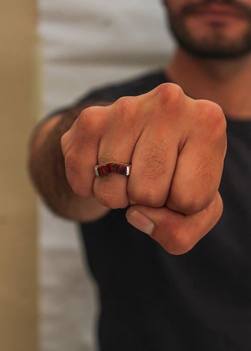 Anillo Fuego Interior – Ópalo Fuego y Plata 925
