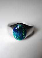 Anillo del Bosque - Plata 925 y Piedra Natural Ópalo Esmeralda