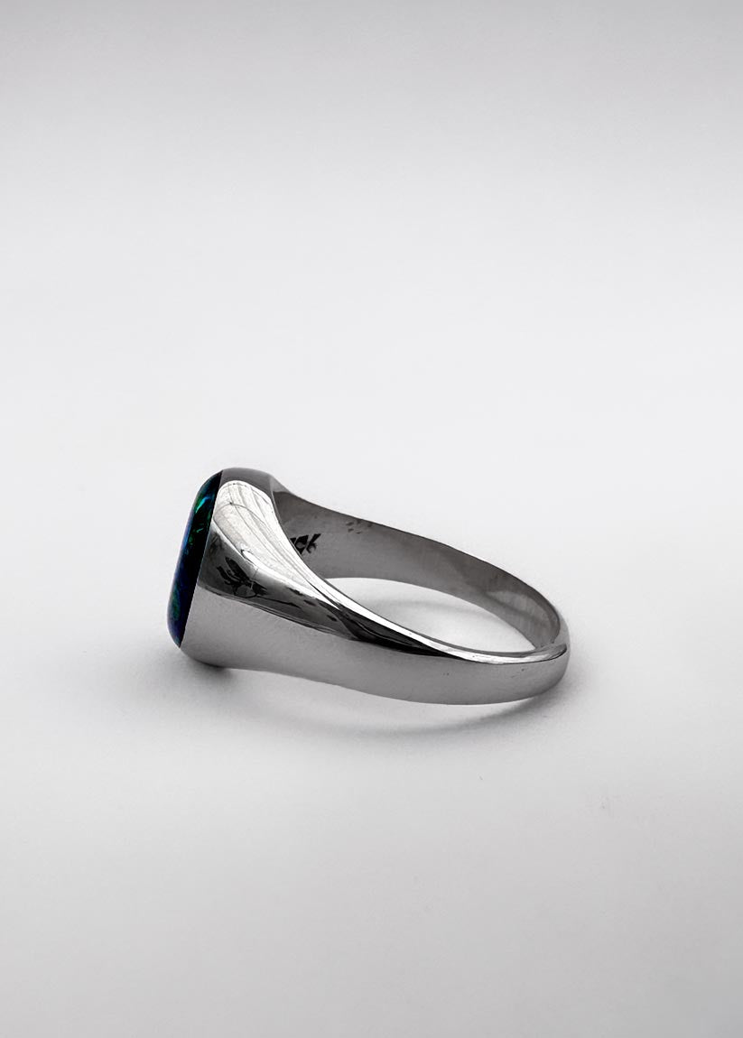 Anillo del Bosque - Plata 925 y Piedra Natural Ópalo Esmeralda
