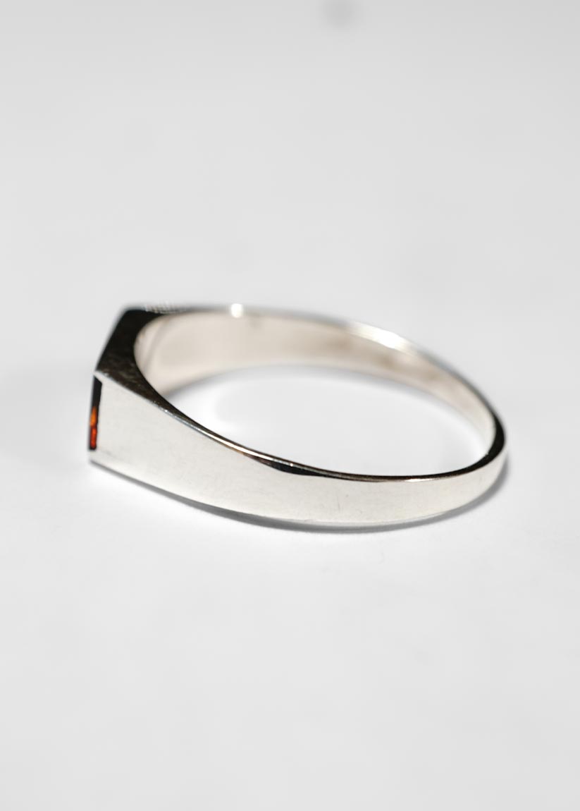Anillo Trueno - Plata 925 y Piedra Natural Ópalo Fuego