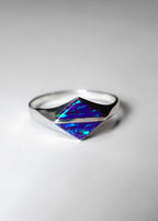 Anillo Ojo de Serpiente - Plata 925 y Piedra Natural Ópalo Morado
