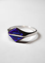 Anillo Ojo de Serpiente - Plata 925 y Piedra Natural Ópalo Morado