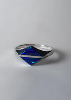 Anillo Ojo de Serpiente - Plata 925 y Piedra Natural Ópalo Morado