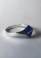 Anillo Ojo de Serpiente - Plata 925 y Piedra Natural Ópalo Morado