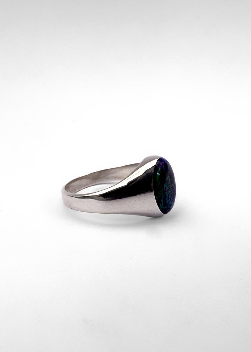Anillo del Bosque - Plata 925 y Piedra Natural Ópalo Esmeralda