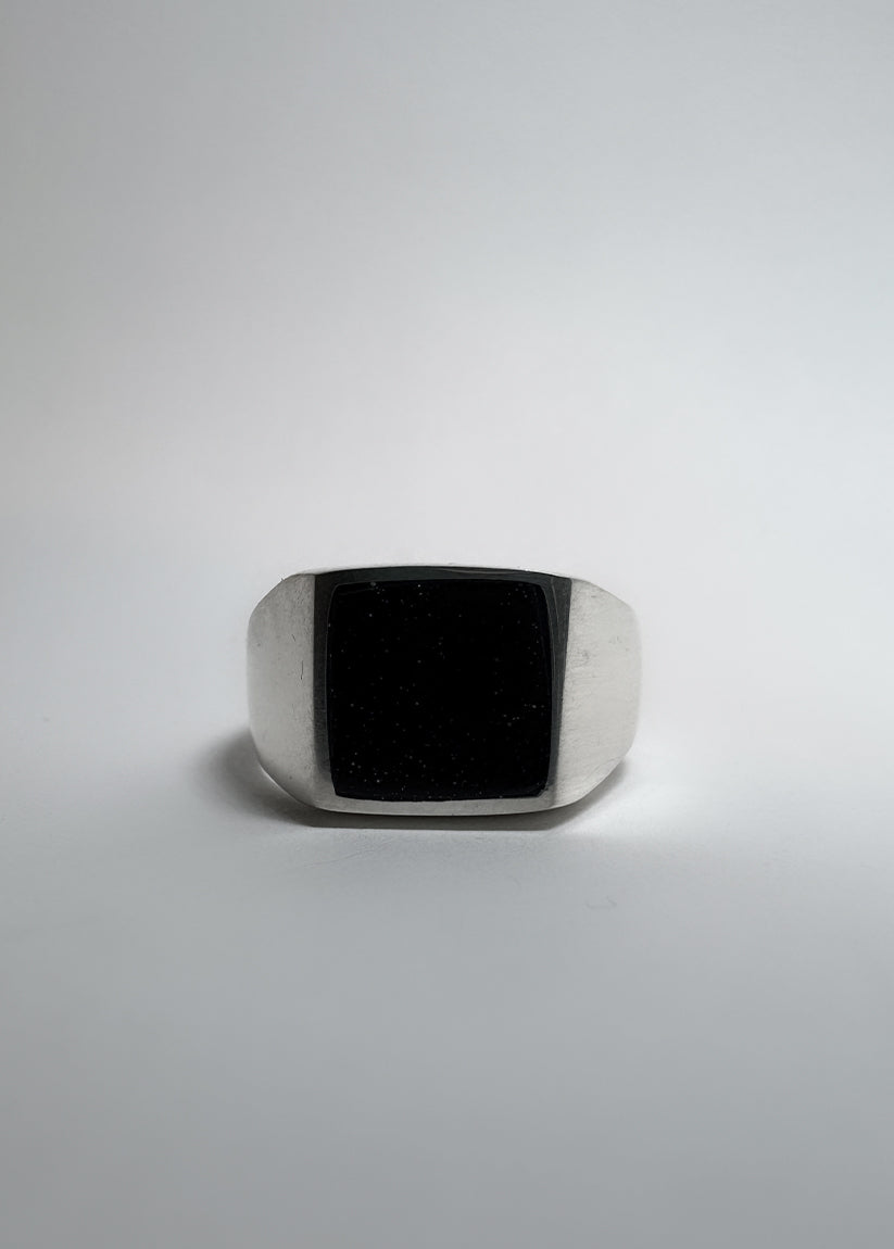 Anillo Piedra Lunar - Plata y Piedra Natural Aventurina