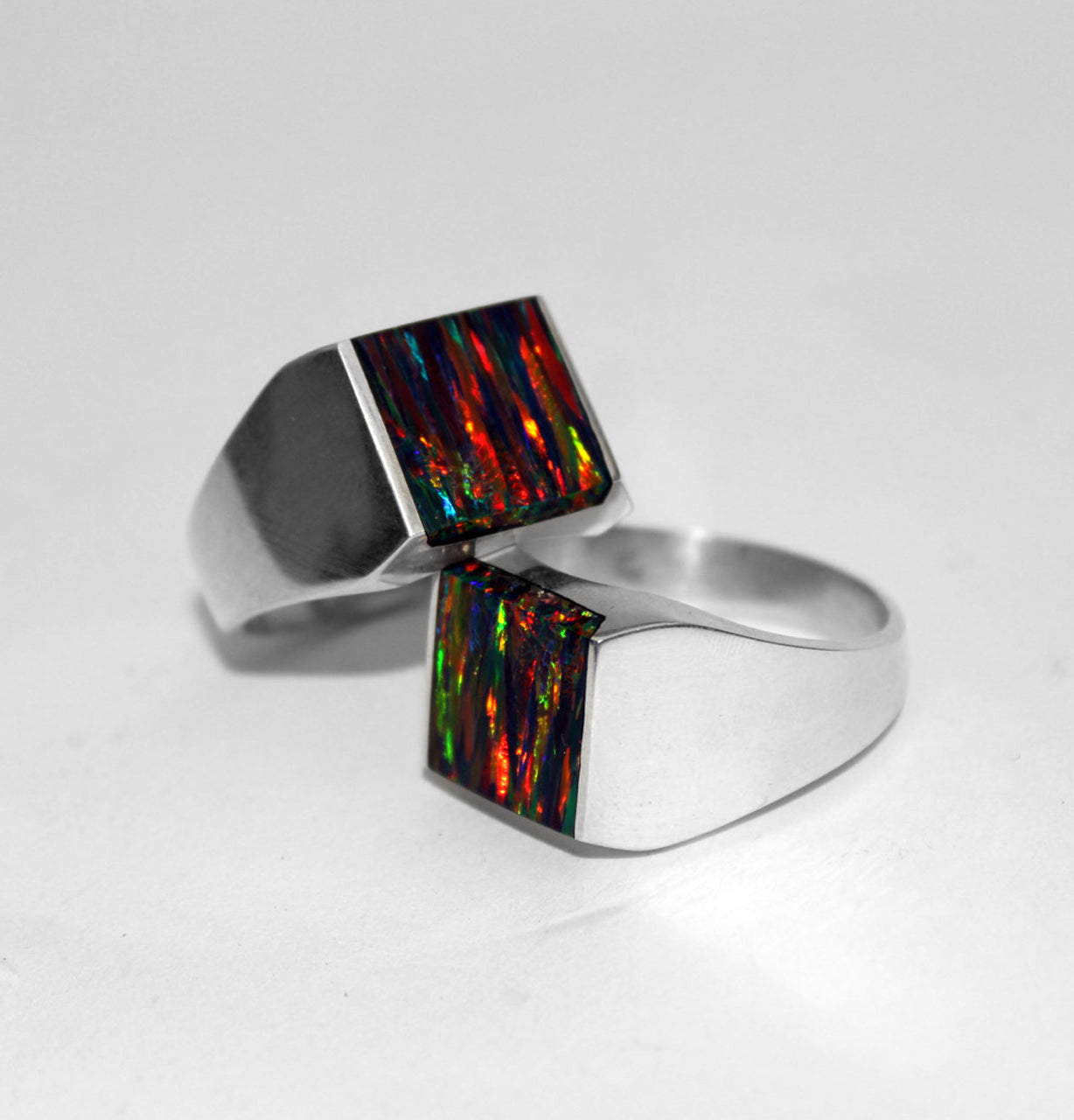 Anillo Fuego - Plata 925 y Piedra Natural de Ópalo Fuego