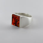 Anillo Fuego - Plata 925 y Piedra Natural de Ópalo Fuego